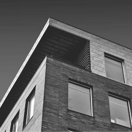 Black and white modern building